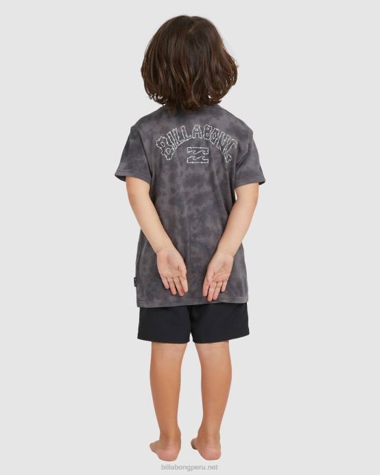 Niños negro Billabong (2-7) camiseta de manga corta tie-dye arco groms 04LD1122