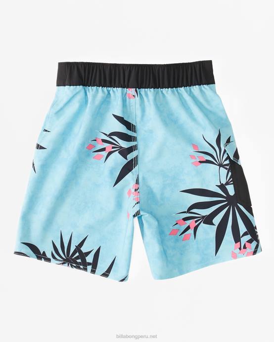 Niños azul neón Billabong 2-7 domingos pro performance 13'' boardshorts 04LD1008
