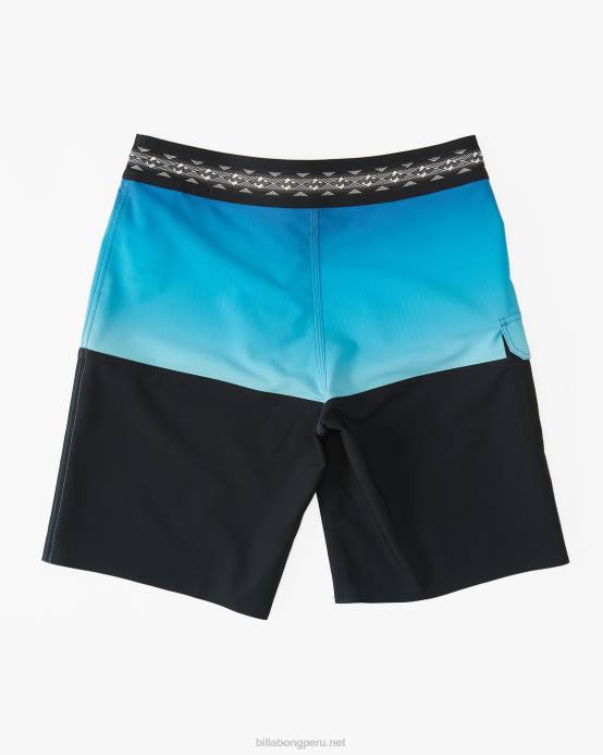 Niños azul neón Billabong Bañador de 17'' de rendimiento profesional 550 04LD1004