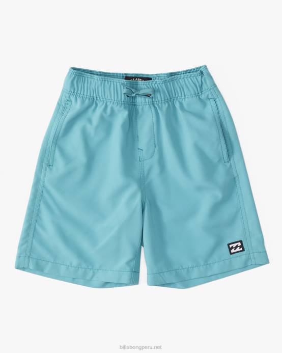 Niños menta oscura Billabong 2-7 shorts de playa de 13'' para todo el día 04LD61