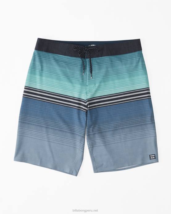 Niños neblina azul Billabong shorts de playa de 17'' de rendimiento profesional para todo el día 04LD1113