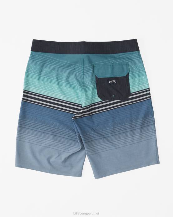 Niños neblina azul Billabong shorts de playa de 17'' de rendimiento profesional para todo el día 04LD1113
