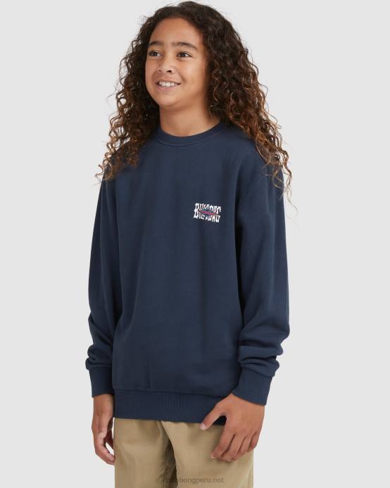 Niños Armada Billabong sudadera con cuello redondo y rombos en la sombra 04LD1117