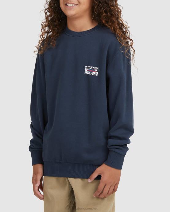 Niños Armada Billabong sudadera con cuello redondo y rombos en la sombra 04LD1117