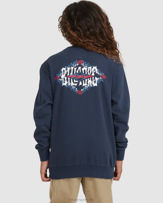 Niños Armada Billabong sudadera con cuello redondo y rombos en la sombra 04LD1117