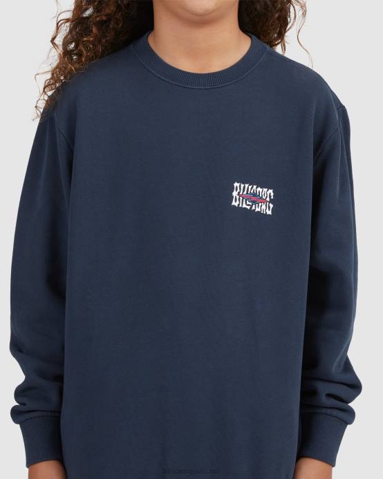 Niños Armada Billabong sudadera con cuello redondo y rombos en la sombra 04LD1117