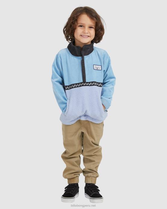 Niños azul polvoriento Billabong (2-7) suéter con media cremallera de vaca espacial 04LD1103