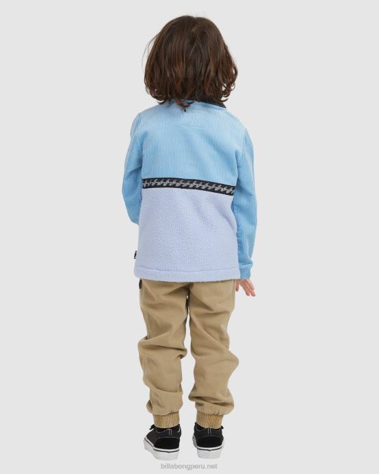 Niños azul polvoriento Billabong (2-7) suéter con media cremallera de vaca espacial 04LD1103