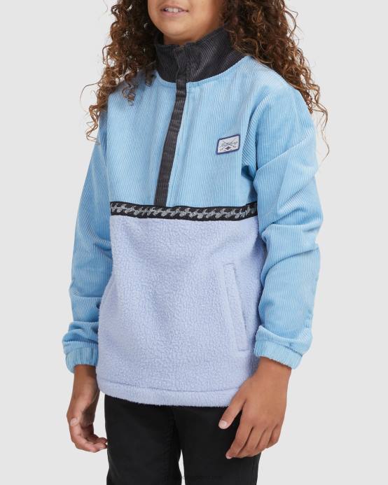 Niños azul polvoriento Billabong suéter con media cremallera de vaca espacial 04LD1123
