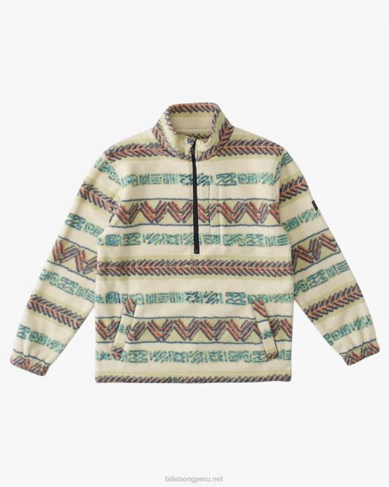 Niños caqui de campo Billabong jersey de forro polar con cuello alzado 04LD1053