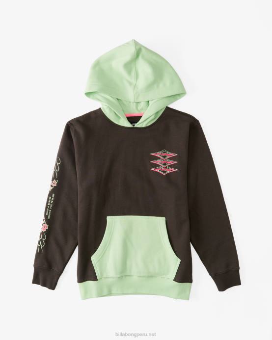 Niños cuervo Billabong unido sudadera con capucha 04LD997