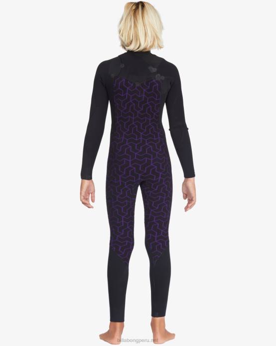 Niños Armada Billabong Traje de neopreno completo con cremallera en el pecho de 4/3 hornos 04LD1129