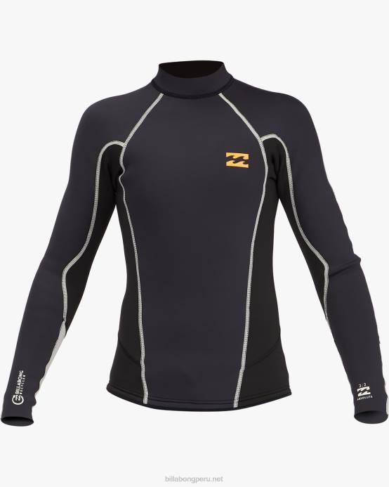 Niños Roca Negra Billabong Chaqueta de neopreno de manga larga absoluta de 2 mm 04LD991