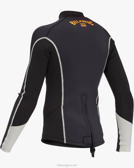 Niños Roca Negra Billabong Chaqueta de neopreno de manga larga absoluta de 2 mm 04LD991