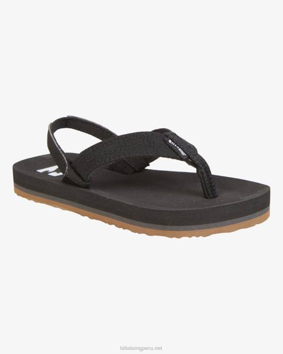 Niños negro Billabong sandalias avivadas 04LD724